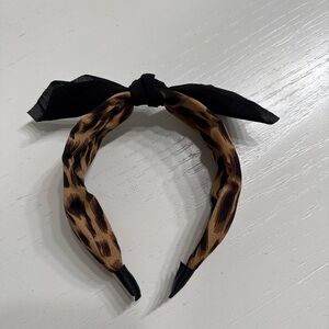 Leopard Print and Black Headband